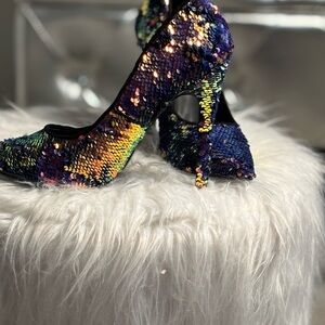 Cape Robbin Multicolor Sequin Heels